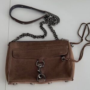 Lavender leather suede bag